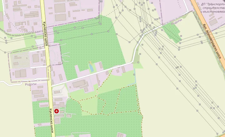 Карта на района около шоурума на Promash в Пловдив, бул. Кукленско шосе 47
