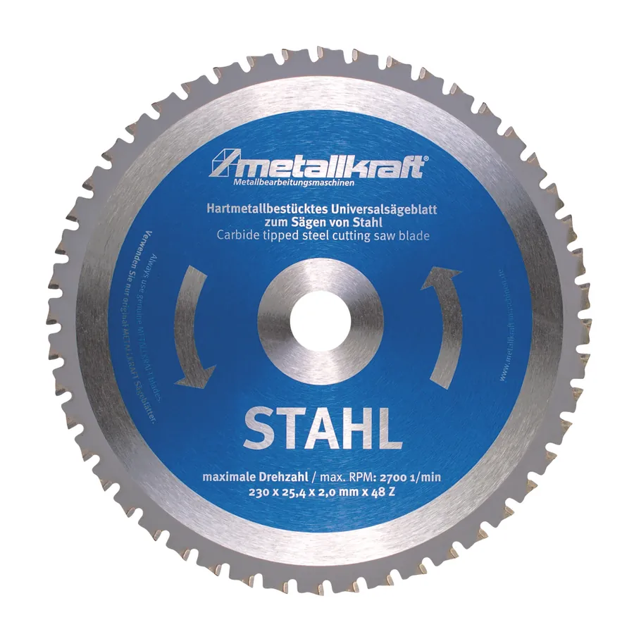 Режещ диск за стомана Ø 230 x 2.0 x 25.4 мм T48 — Metallkraft