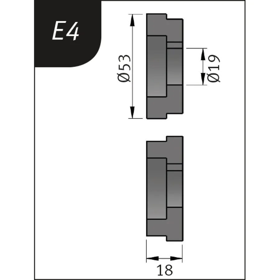 Огъващи ролки тип E4, Ø 53 x 19 x 18 мм — Metallkraft