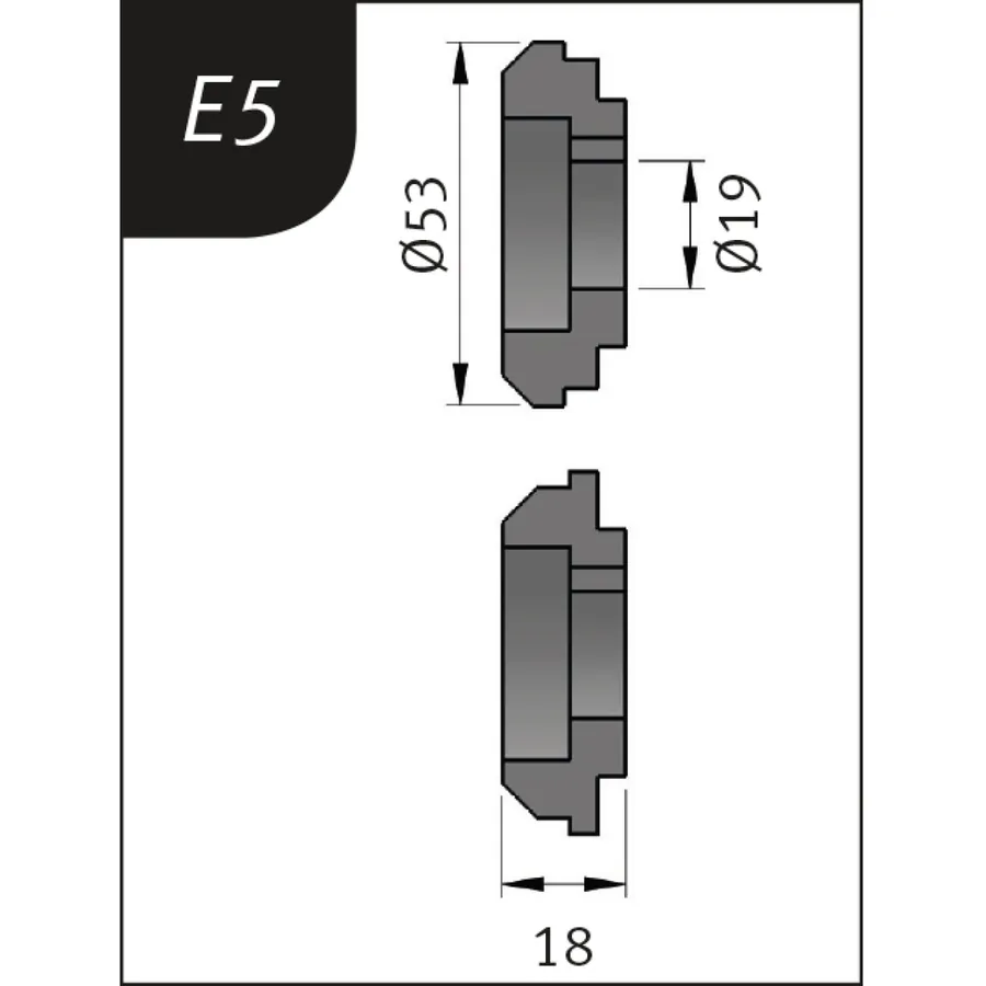 Огъващи ролки тип E5, Ø 53 x 19 x 18 мм — Metallkraft