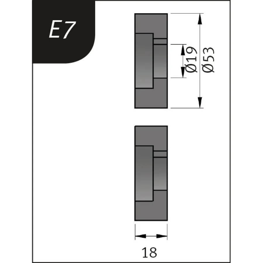 Огъващи ролки тип E7, Ø 53 x 19 x 18 мм — Metallkraft