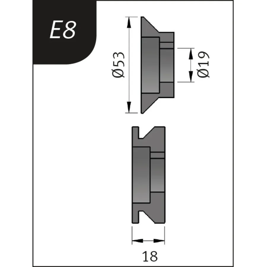 Огъващи ролки тип E8, Ø 53 x 19 x 18 мм — Metallkraft