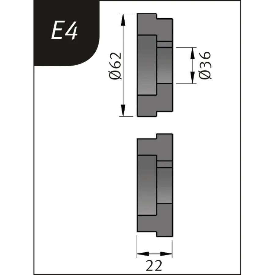Огъващи ролки тип E4, Ø 62 x 26 x 22 мм — Metallkraft