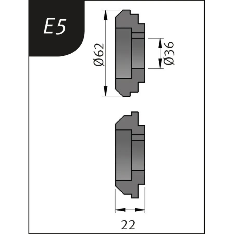 Огъващи ролки тип E5, Ø 62 x 26 x 22 мм — Metallkraft