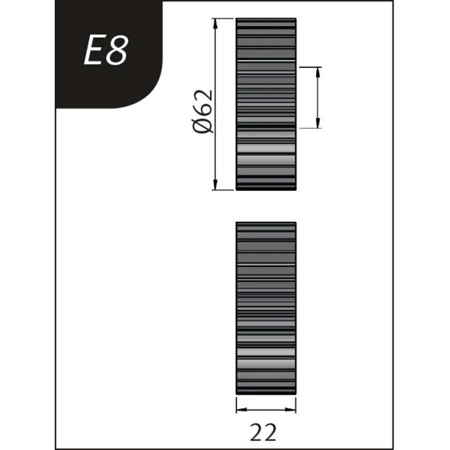 Огъващи ролки тип E8, Ø 62 x 26 x 22 мм — Metallkraft